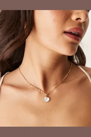 ASOS Collar con colgante de concha pequeña y perla sintética de