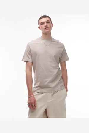 MANGO Camiseta color texturizada de corte estándar de -Neutro