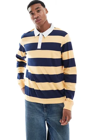 Another Influence Top a rayas de colores estilo polo de rugby de manga larga de -Multicolor