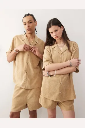 Reclaimed Camisa unisex de pana de -Neutro