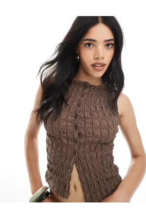 ASOS Chaleco abotonado con lavado ácido de tejido texturizado de (parte de un conjunto)