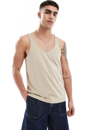 ASOS Camiseta color piedra de tirantes de -Neutro