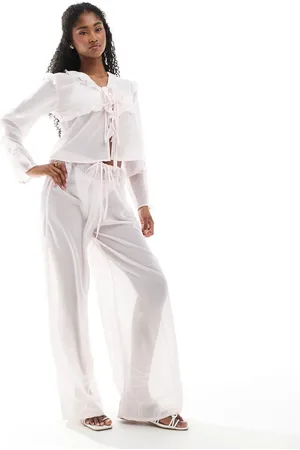 Esmée Pantalones playeros rosas traslúcidos exclusivos de Esmee