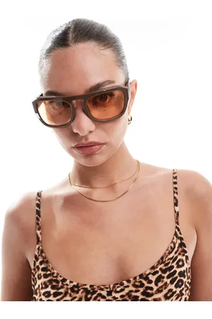 A. Kjærbede Gafas de sol chocolate extragrandes con diseño envolvente Max de