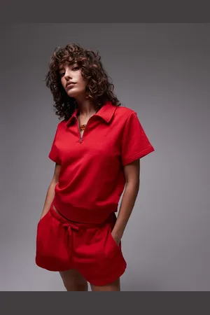 ARKET Polo de manga corta con cremallera corta de