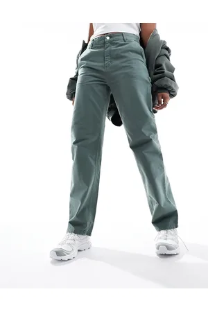 Carhartt Pantalones verdes de pernera recta con acabado tintado Pierce de