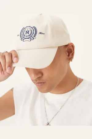 ASOS Gorra color con logo Spagliato de -Blanco