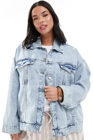 VERO MODA Chaqueta vaquera extragrande con lavado azul claro Tessa de