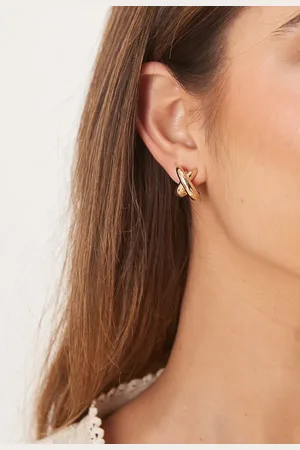 ASOS Pendientes de botón dorados con diseño anudado de