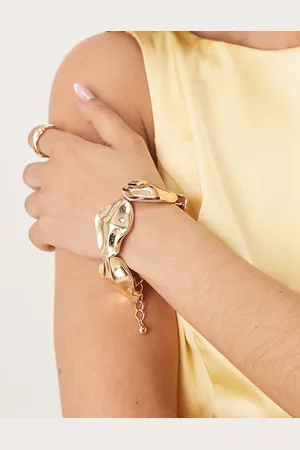 ASOS Pulsera dorada gruesa con diseño texturizado de