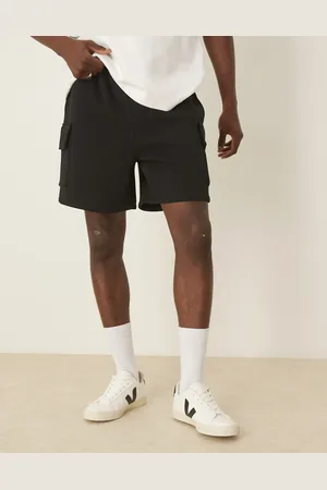 ASOS Pantalones cortos negros cargo extragrandes de