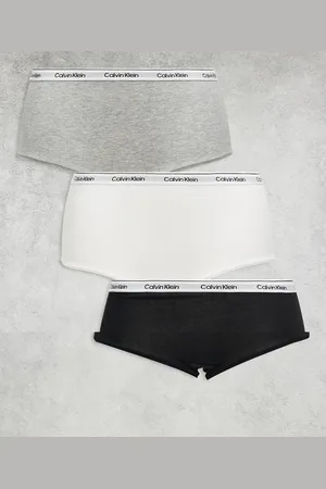 Calvin Klein Pack de 3 braguitas de color negro, blanco y gris de corte culotte Modern Logo de -Multicolor