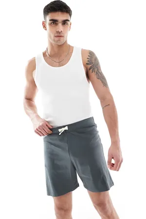 ASOS Pantalones cortos gris sombra de estar por casa con cordón ajustable de