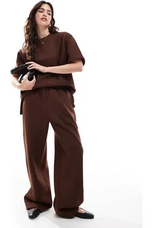 ASOS Joggers marrón de pernera barrel extragrande de (parte de un conjunto)