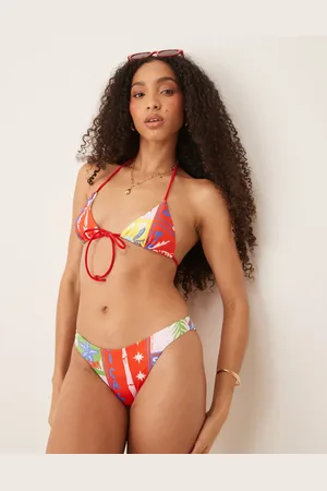 ASOS Braguitas de bikini brasileñas con estampado paradisíaco Trinny de -Multicolor