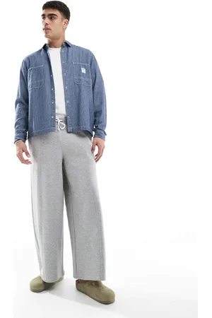 ASOS Joggers gris jaspeado de pernera muy ancha de