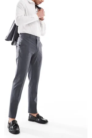 ASOS Pantalones de traje de corte slim de lana peinada ligera lavable de