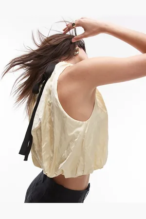 MANGO Top color plisado voluminoso sin mangas Capsule de -Neutro