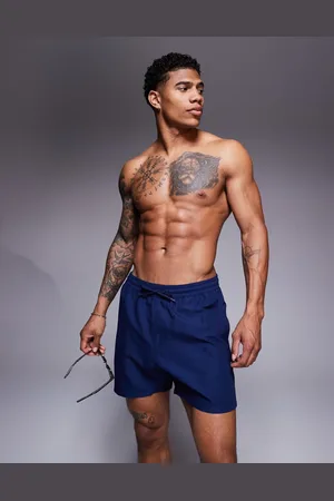 ASOS Shorts de baño de largo medio en de