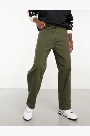 Carhartt Pantalones verdes de corte tapered suelto Derby de