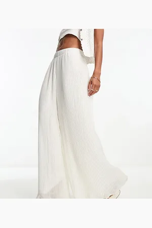 Reclaimed Pantalones blancos de corte palazzo de