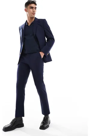 ASOS Pantalones de traje de corte slim de lana peinada ligera lavable de