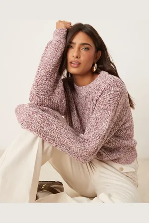 ASOS Jersey con cuello redondo de punto de hilo retorcido de
