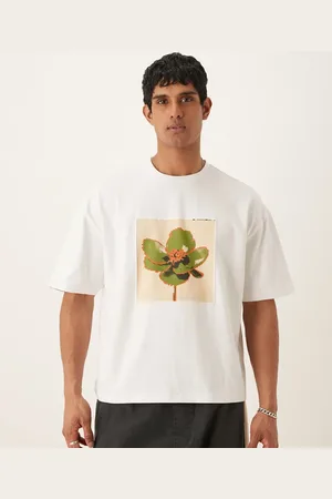 ASOS Camiseta blanca extragrande con estampado en el pecho de