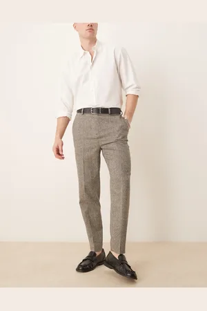 ASOS Pantalones de vestir de corte tapered de mezcla de lana de