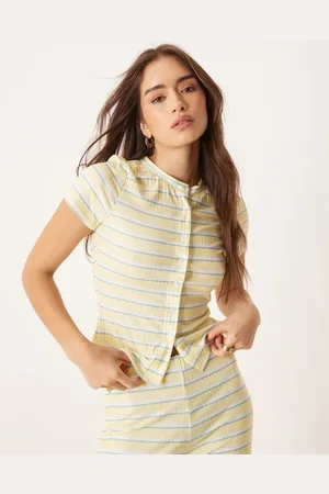 ASOS Cárdigan a rayas de manga corta de (parte de un conjunto)