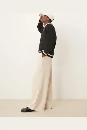 ASOS Joggers beis de pernera muy ancha de -Beis neutro