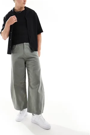 ASOS Pantalones grises extragrandes de
