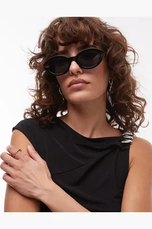 MANGO Gafas de sol negras ovaladas de