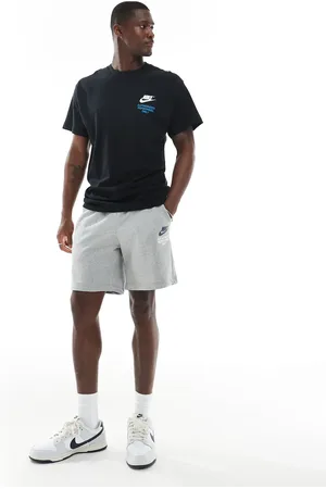 Nike Pantalones cortos grises con logo pequeño gráfico de