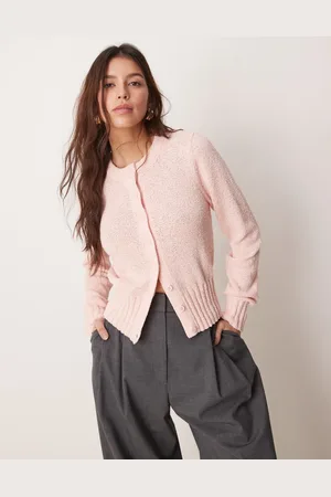 ASOS Cárdigan con cuello redondo de punto texturizado de