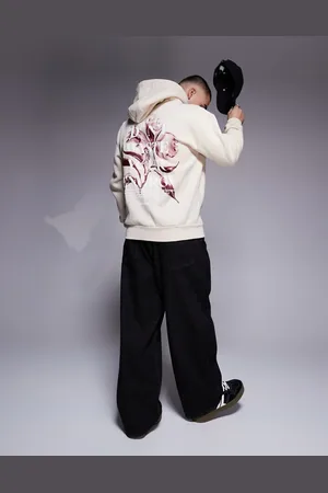 Sixth June Sudadera con capucha y estampado trasero botánico de -Neutro