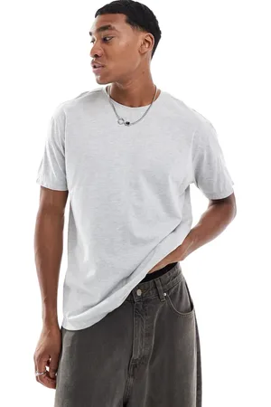 Another Influence Camiseta gris jaspeado extragrande con detalle de costura de