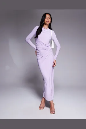 DASKA Vestido con detalle retorcido en la parte delantera de -Morado