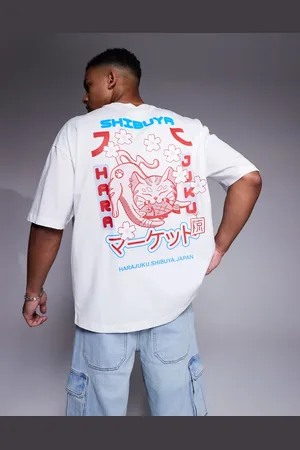 ASOS Camiseta blanca extragrande con gráfico de souvenir de