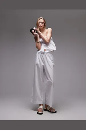 Rhythm Pantalones blancos fruncidos Posie de