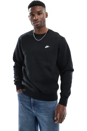 Nike Sudadera negra con cuello redondo de Club