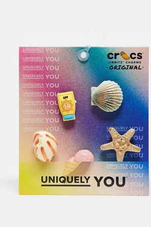 Crocs Pack de 5 charms Jibbitz playeros Beach Vibes de x ASOS