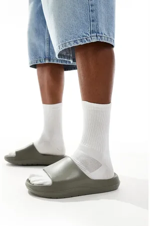 ASOS Sandalias caquis sin cierres con suela gruesa de -Verde