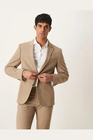 ASOS Chaqueta de traje de corte slim de lana peinada ligera lavable de -Neutro
