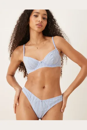 ASOS Sujetador azul a rayas con aros Sidney de
