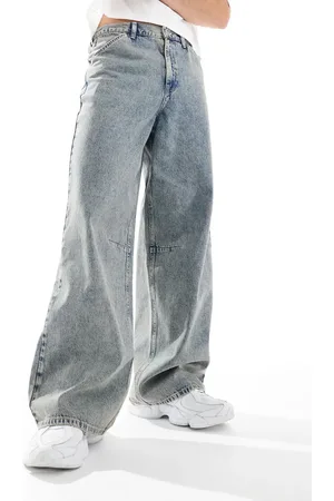 ASOS Vaqueros muy holgados con tinte verde de -Azul