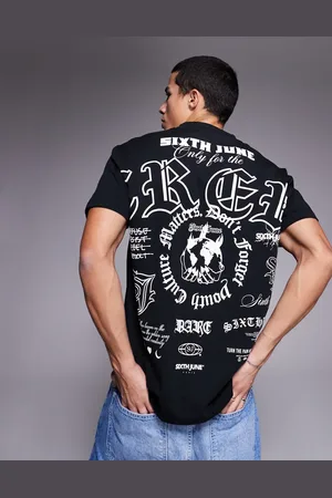 Sixth June Camiseta negra con estampado trasero del logo de