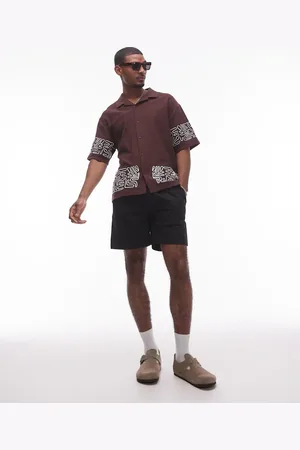 ARKET Shorts de baño negros de largo medio con cordón ajustable de