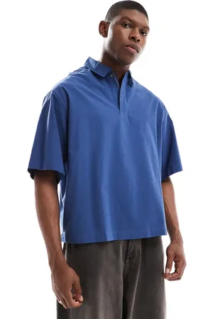 ASOS Camisa de corte cuadrado extragrande sin aberturas de tejido texturizado de