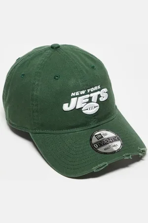 New Era Gorra caqui lavado con diseño desgastado y detalle de los New York Jets 9Twenty de